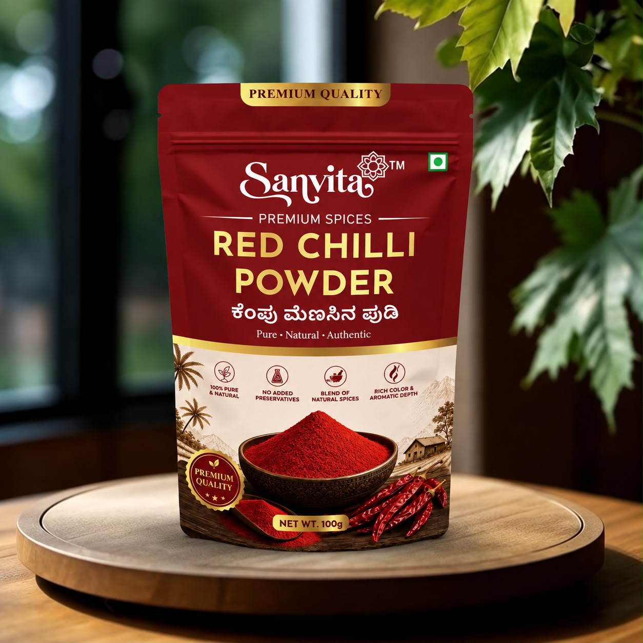 Sanvita Red Chilly Powder retail pouch